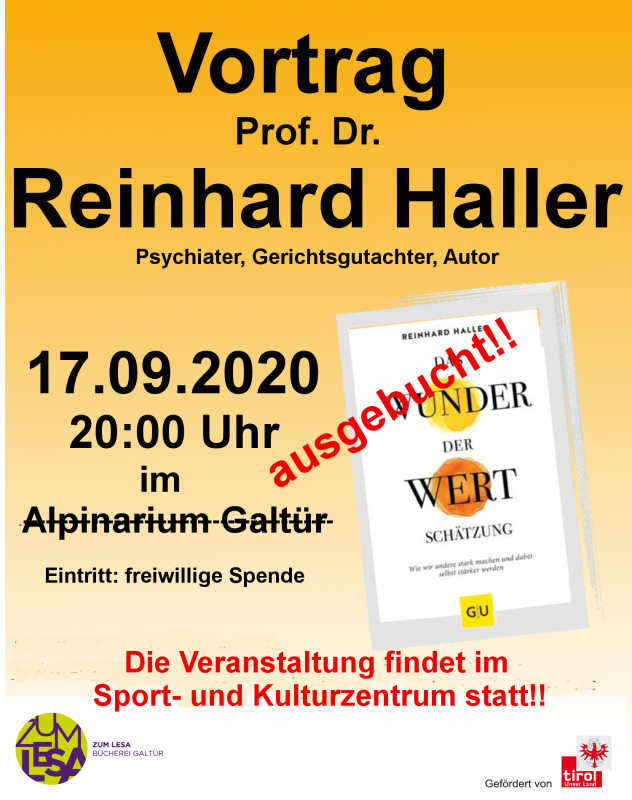 Vortrag Prof. Dr. Reinhard  Haller