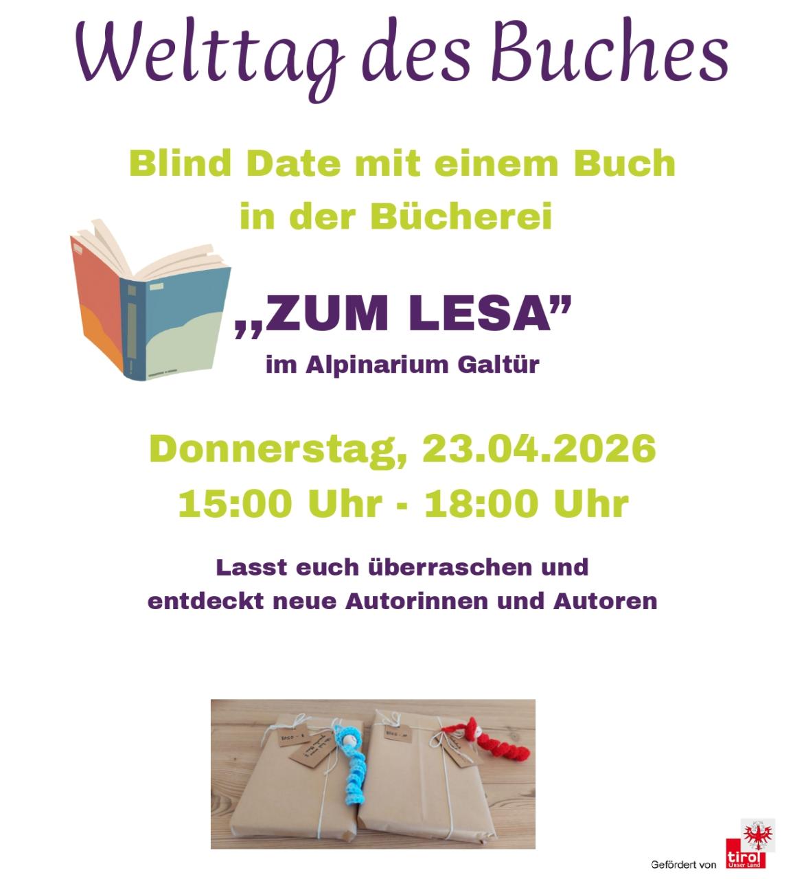 Einladung Welttag des Buches auf Plakat