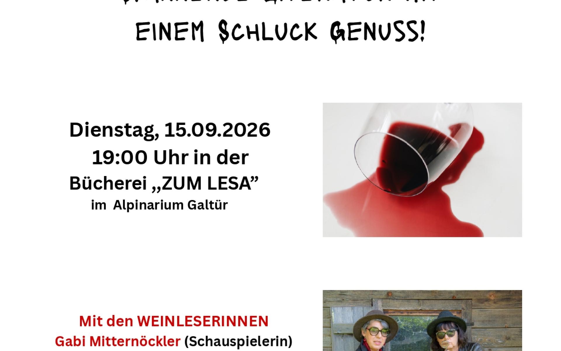 Krimi Lesung mit Weinverkostung