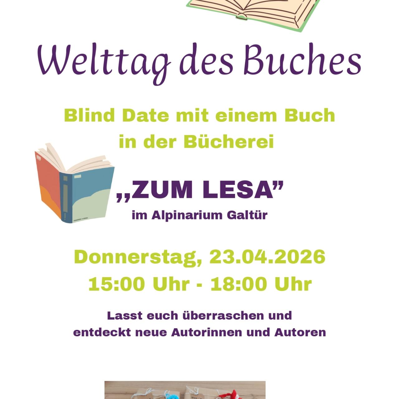 Einladung Welttag des Buches auf Plakat